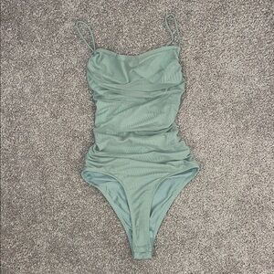 Princess Polly Green Open Back Bodysuit